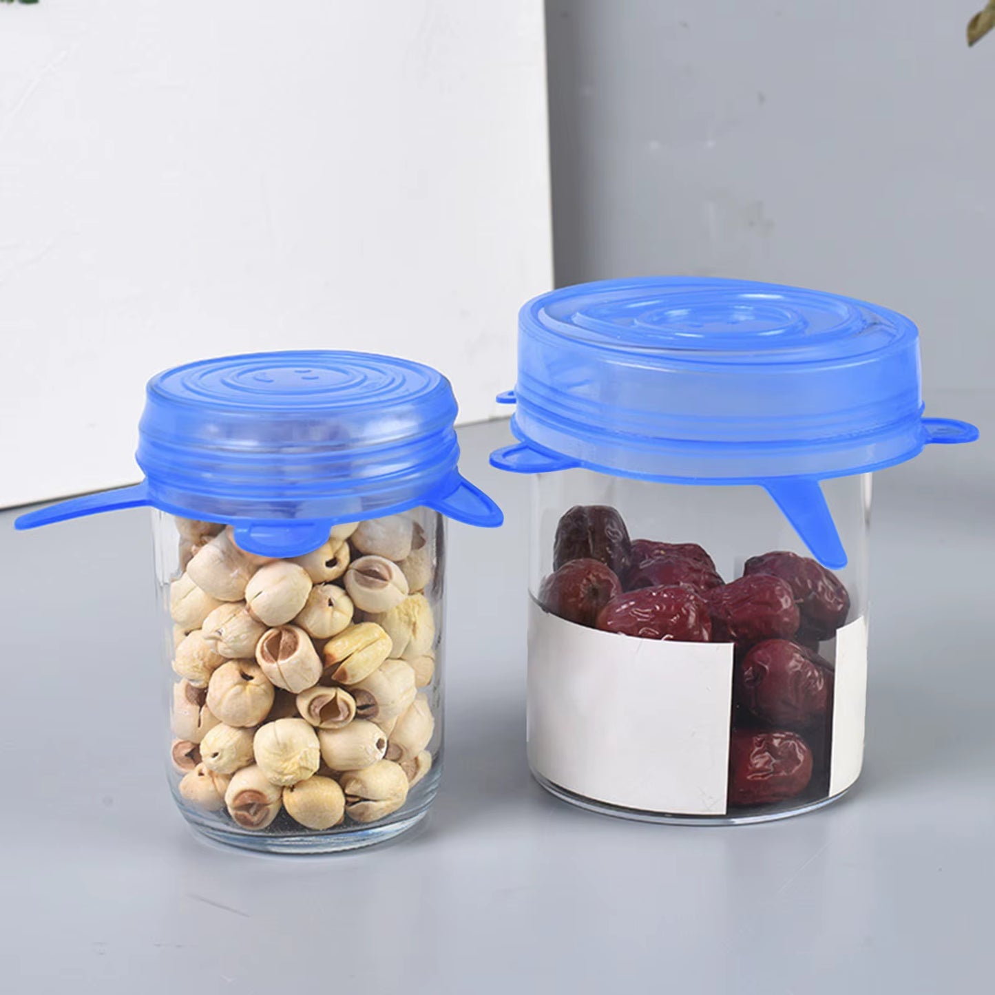 Silicone Food Storage Containers 6Oz 6Pcs Silicone Stretch Lids Reusable Food Storage Lids for Bowls Reusable Bag Holder Storage