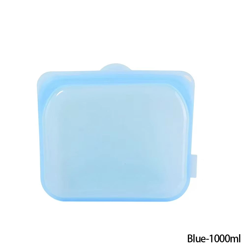 Silicone Food Storage Bag Reusable Stand up Zip Bag Leakproof Containers Fresh Bag Food Storage Bag Fresh Wrap Ziplock Bag