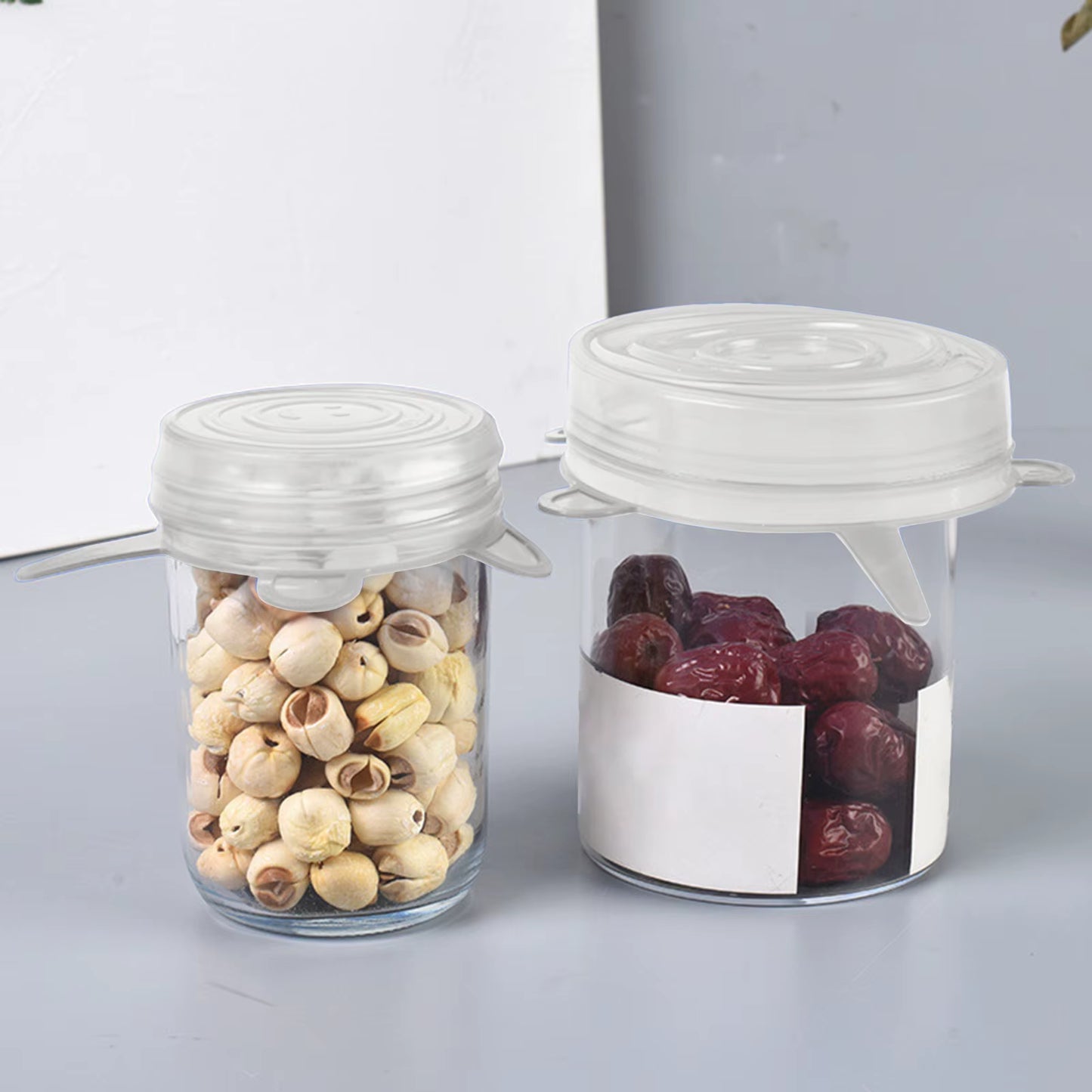 Silicone Food Storage Containers 6Oz 6Pcs Silicone Stretch Lids Reusable Food Storage Lids for Bowls Reusable Bag Holder Storage
