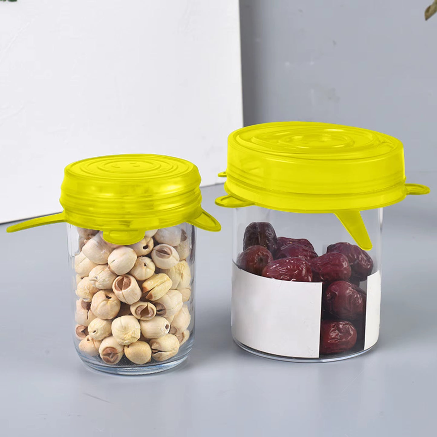 Silicone Food Storage Containers 6Oz 6Pcs Silicone Stretch Lids Reusable Food Storage Lids for Bowls Reusable Bag Holder Storage