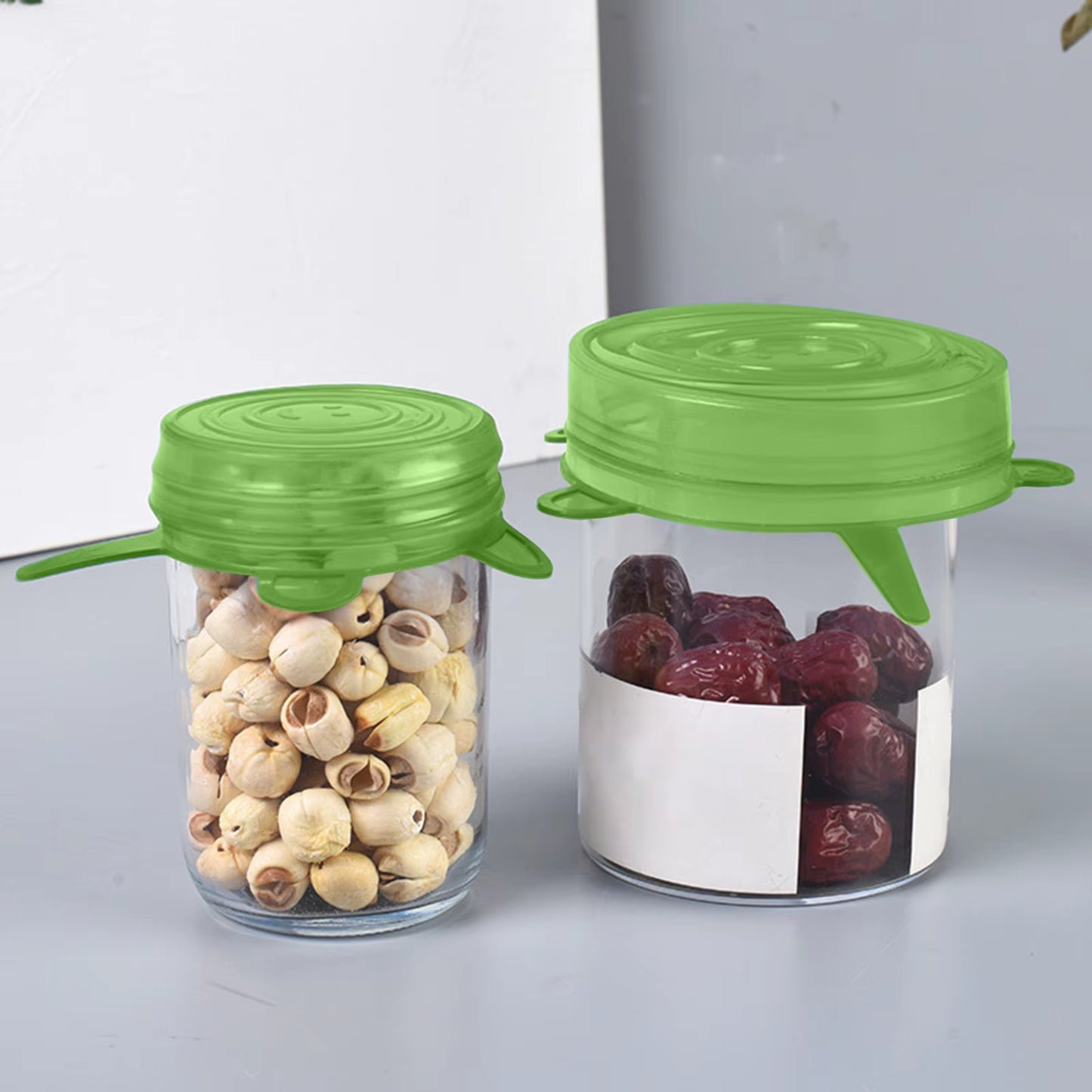 Silicone Food Storage Containers 6Oz 6Pcs Silicone Stretch Lids Reusable Food Storage Lids for Bowls Reusable Bag Holder Storage