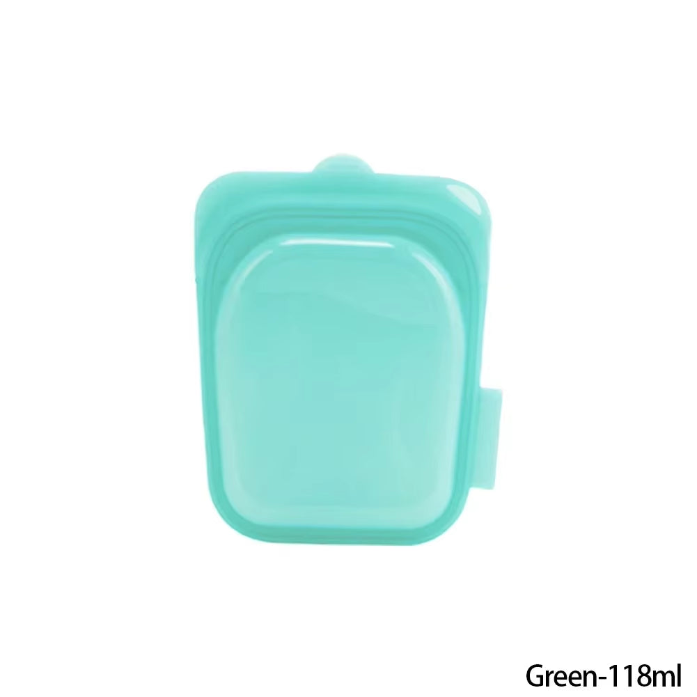 Silicone Food Storage Bag Reusable Stand up Zip Bag Leakproof Containers Fresh Bag Food Storage Bag Fresh Wrap Ziplock Bag