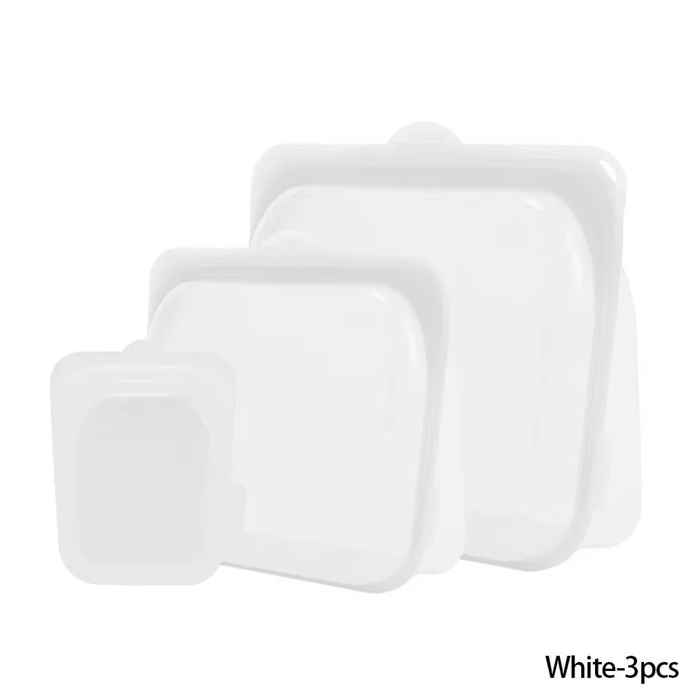 Silicone Food Storage Bag Reusable Stand up Zip Bag Leakproof Containers Fresh Bag Food Storage Bag Fresh Wrap Ziplock Bag