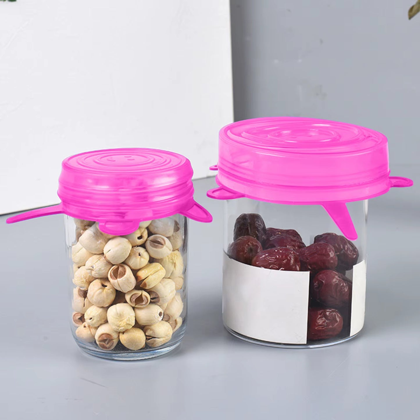 Silicone Food Storage Containers 6Oz 6Pcs Silicone Stretch Lids Reusable Food Storage Lids for Bowls Reusable Bag Holder Storage