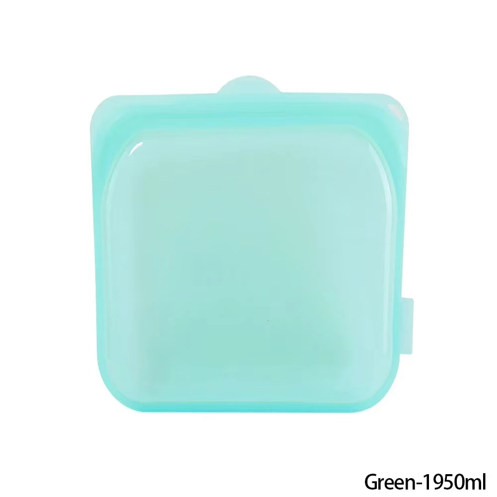 Silicone Food Storage Bag Reusable Stand up Zip Bag Leakproof Containers Fresh Bag Food Storage Bag Fresh Wrap Ziplock Bag